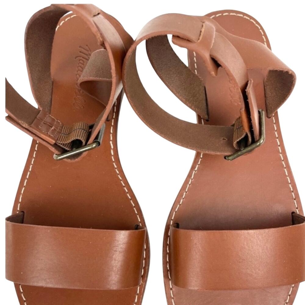Madewell Strappy Brown Leather Sandals Size 9 - Picture 10 of 10